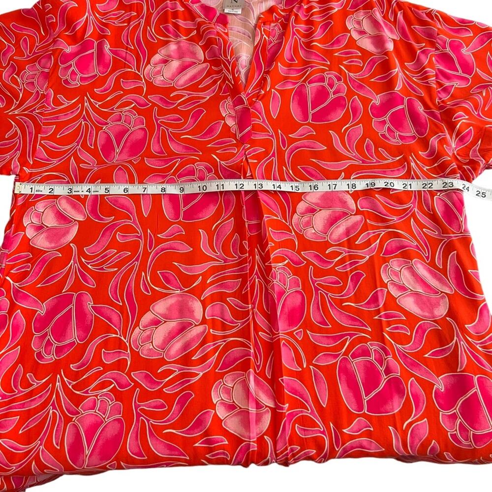 Natori Tulip Floral Print Tunic Beach Cover Up Dress Size XL - Picture 8 of 12